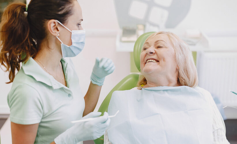 Perfect Smile package showcase — metal-porcelain crowns before and after